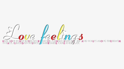 Love Feeling Text Png, Transparent Png, Free Download
