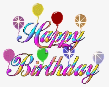 Happy Birthday Celebration Ballons Animated Gif - Feliz Aniversário Em Inglês, HD Png Download, Free Download