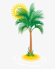 Sun Palm Tree Png, Transparent Png, Free Download
