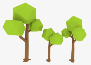 3d Palm Tree Png - Low Poly Tree Png, Transparent Png, Free Download