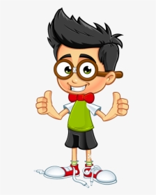 Geek Boy Cartoon, HD Png Download, Free Download
