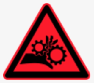 Pinch Point Warning Sign - Hand In Gears Sign, HD Png Download, Free Download