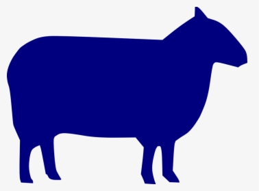 Free Vector Graphic - Blue Sheep Silhouette, HD Png Download, Free Download