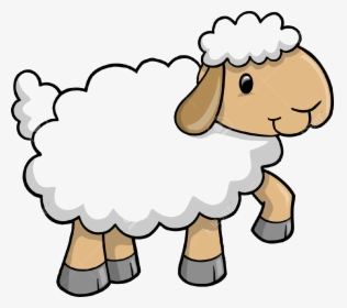Farming Clipart Barnyard Animal - Clipart Of A Sheep, HD Png Download, Free Download