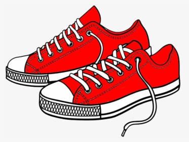 Red Shoes Tennis Shoes Side - Shoes Clipart Transparent Background, HD Png  Download - kindpng