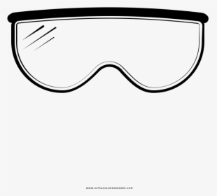 Safety Goggles Coloring Page - Line Art, HD Png Download, Free Download