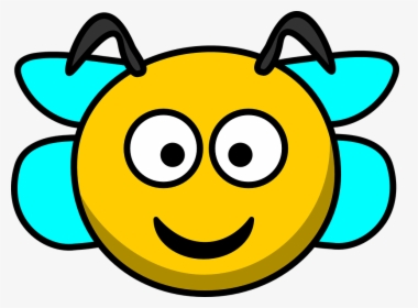 Smile Free Vector Graphic - Bee Head Clipart, HD Png Download, Free Download