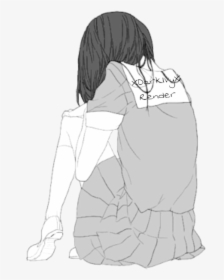 Sad Anime Girl Png, Transparent Png, Free Download