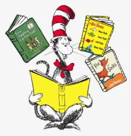 The Cat In The Hat Fox In Socks Green Eggs And Ham - Dr Seuss Book Clipart, HD Png Download, Free Download