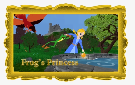 Framed Frog"s Princess Title Page, HD Png Download, Free Download