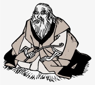 Arts, Asian, Beard, Japanese, Man, Martial, Meditation - Wise Old Man Clipart, HD Png Download, Free Download