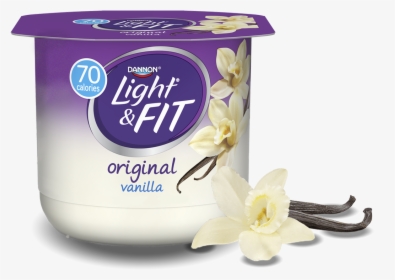 Vanilla Nonfat Yogurt - Raspberry Yogurt Light And Fit, HD Png Download, Free Download