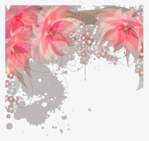 #ftestickers #watercolor #flowers #border #corner #pink - Pink Flower Border Png, Transparent Png, Free Download