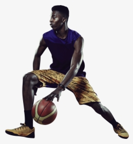 Two Basketball Players, One Slides In From The Left - Jugadores De Basquet Png, Transparent Png, Free Download