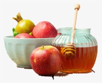 Rosh Hashanah Png Picture - Honey Apple On Table, Transparent Png, Free Download