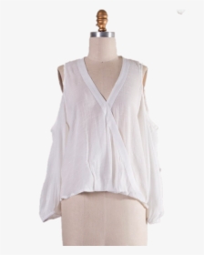 Crossover White Blouse - Blouse, HD Png Download, Free Download