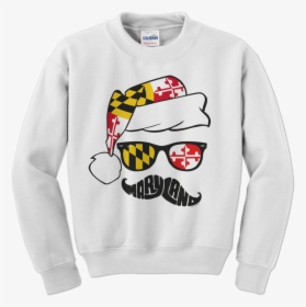 Holiday Maryland Mustache / Crew Sweatshirt - Blank Crew Neck Sweater, HD Png Download, Free Download