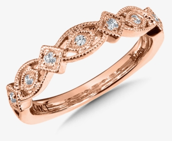Valina Stackable Wedding Band In 14k Rose Gold - Engagement Ring, HD Png Download, Free Download