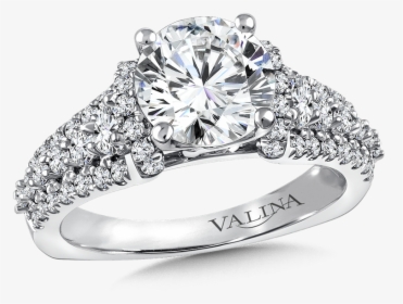 Valina Diamond Engagement Ring Mounting In 14k White - Valina Rose Gold Engagement Rings, HD Png Download, Free Download