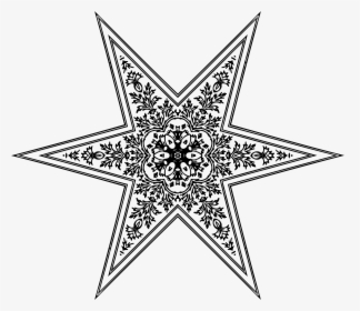 Ornamental Star Clip Arts - Mandala To Color Hearts, HD Png Download, Free Download
