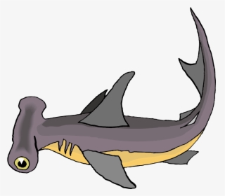 Hammerhead Shark Bull Shark Clip Art - Cartoon Hammerhead Shark Clipart, HD Png Download, Free Download