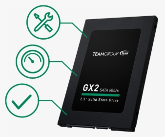 Team Group Gx2 Ssd Facing Slightly To The Left With - Ssd Team Gx1 120gb, HD Png Download, Free Download