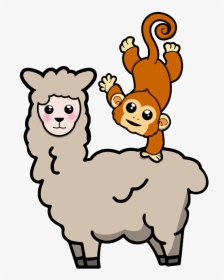 Monkey Riding A Llama, HD Png Download, Free Download