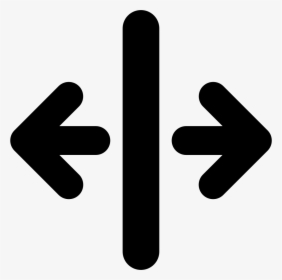 Right And Left Arrows With Vertical Line Separation - Separation Icon, HD Png Download, Free Download
