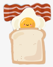 #breakfast #eggs #bacon #toast #goodmorning #goodnight - Bacon And Eggs Cartoon Png, Transparent Png, Free Download