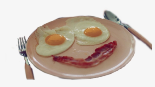 #bacon #beicon #desayuno #huebos #egg #eggs - Fried Egg, HD Png Download, Free Download