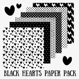 Black Hearts Paper Pack - Illustration, HD Png Download, Free Download