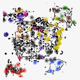 Abstract Composition Of Color Splatters Clip Arts - Drawing, HD Png Download, Free Download