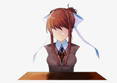 Monika First Attempt Full Placement Failure - Monika After Story Sprite, HD Png Download, Free Download