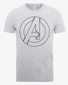 Marvel Avengers Assemble Captain America Outline Logo - Star Wars T Shirt Last Jedi, HD Png Download, Free Download