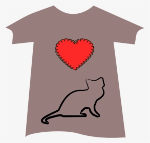 Cat Clipart T Shirt Shir - T-shirt, HD Png Download, Free Download