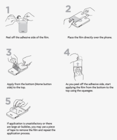 Instructions To Apply Screen Protector, HD Png Download, Free Download