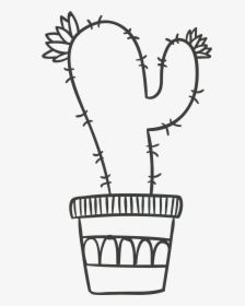 Vector Pens Line Art - Tatuajes De Cactus Acuarela, HD Png Download, Free Download