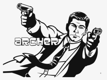 Archer Wallpaper - Sterling Archer Black And White, HD Png Download, Free Download
