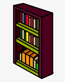 Burgundy Bookshelf Sprite - Free Sprite Bookshelf, HD Png Download, Free Download