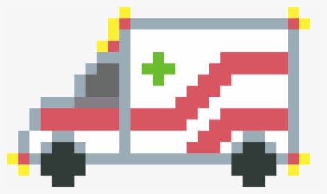 Line,ambulance,art - Ambulance Pixel Art, HD Png Download, Free Download