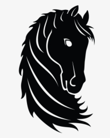 Mustang Clip Art - Black Horse Head Vector, HD Png Download, Free Download
