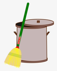 Broom And Trash Can, HD Png Download, Free Download