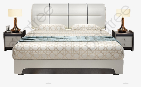 Bedroom Double Bed Mattress - Wood Double Bed Furniture Png, Transparent Png, Free Download