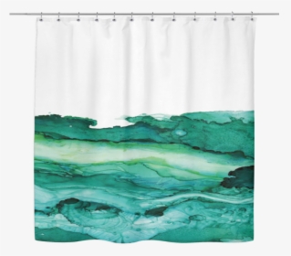 Ocean Green Marble Shower Curtain - Window Blind, HD Png Download, Free Download