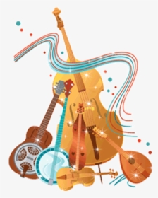 Musical Instrument Clip Art - Bluegrass Music Instruments Clipart, HD Png Download, Free Download
