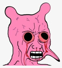 Pink Face Nose Mammal Vertebrate Head Clip Art Snout - Pink Wojak, HD Png Download, Free Download