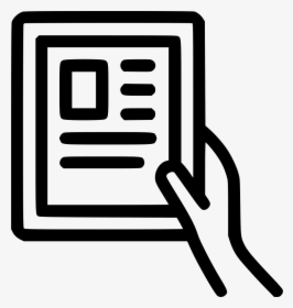 Ipad Reading Mobile - News Icon Vector Png, Transparent Png, Free Download