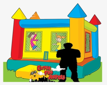 Attendant Can Supervise People Playing 1 Inflatable/game - Bounce House Clip Art, HD Png Download, Free Download