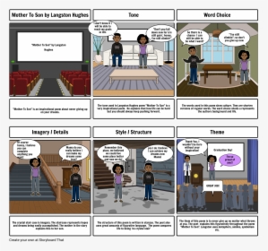 "mother To Son - Brown Vs Board Of Education Storyboard Template, HD Png Download, Free Download