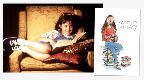 A Photo Of A Young Mara Wilson As Matilda In The Film - Matilda Roald Dahl, HD Png Download, Free Download